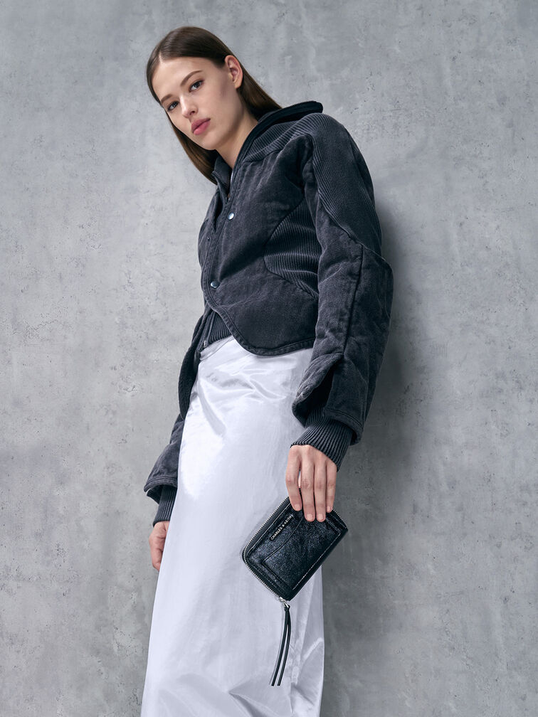 Xylia Zip-Around Wallet, Noir, hi-res