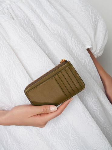 Lane Key Zip-Around Wallet, Olive, hi-res