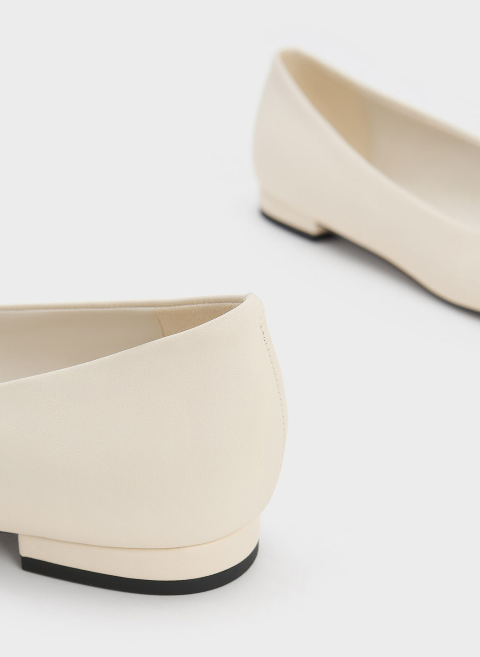 Gabine Leather Ballerinas, Chalk2, hi-res