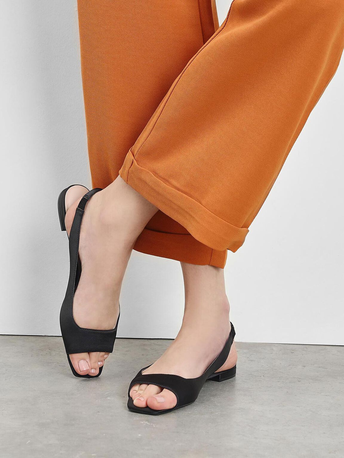 slingback square toe