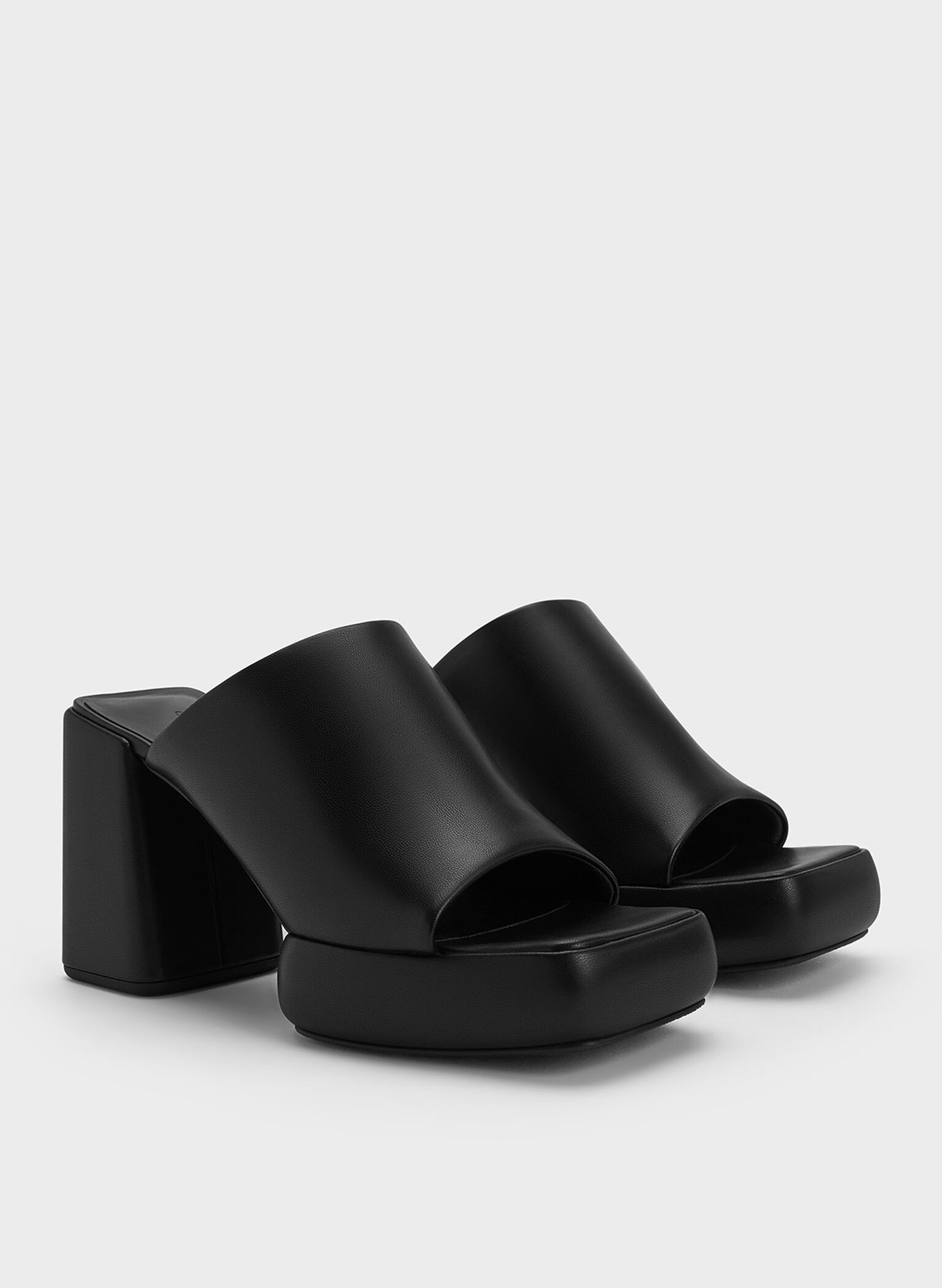 Lucile Block-Heel Platform Mules, Black, hi-res