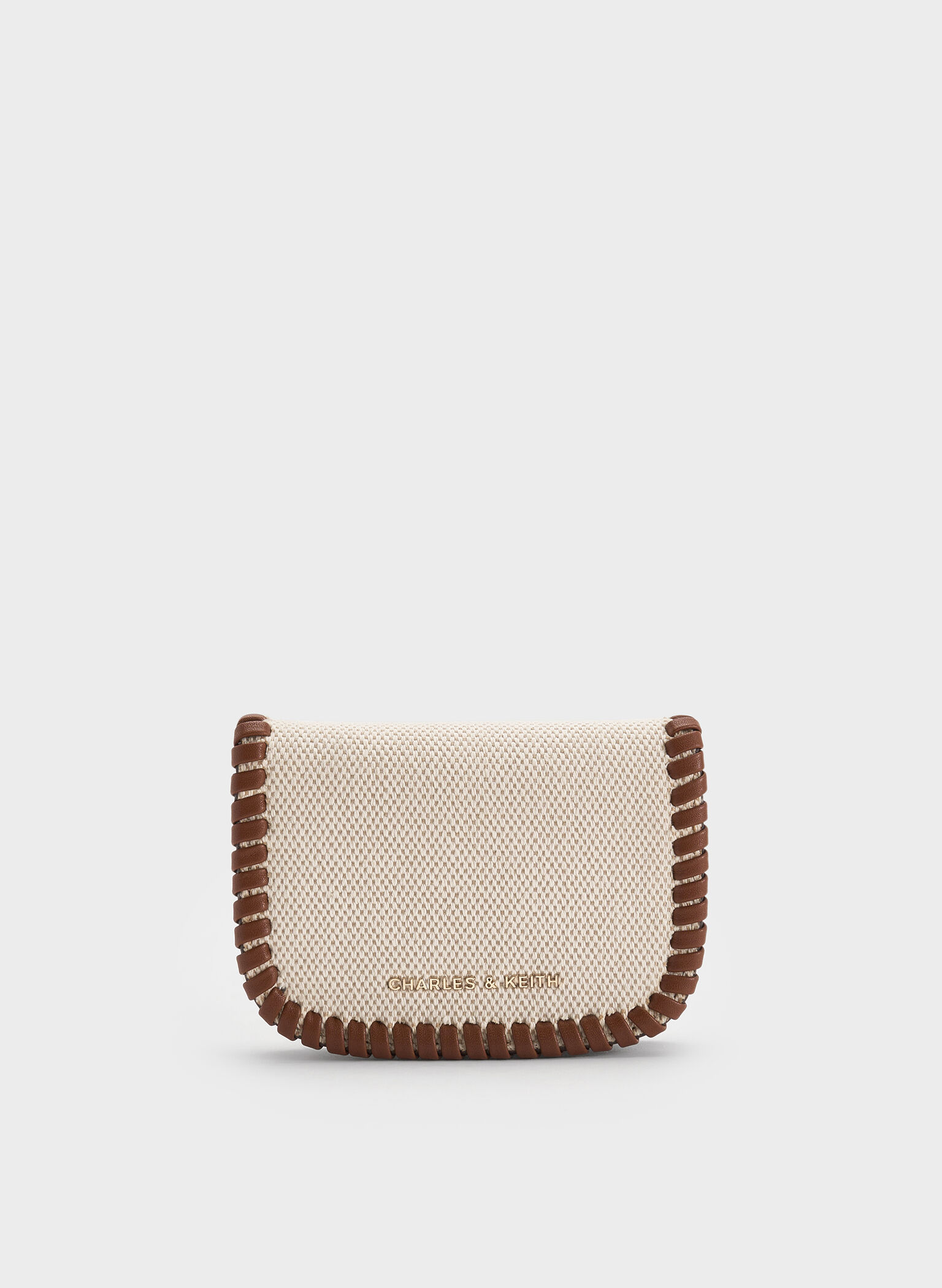 Blume Canvas Braided Chain-Handle Wallet, Taupe Canvas, hi-res