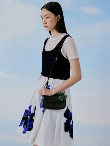 Blume Braided Shoulder Bag, Black, hi-res