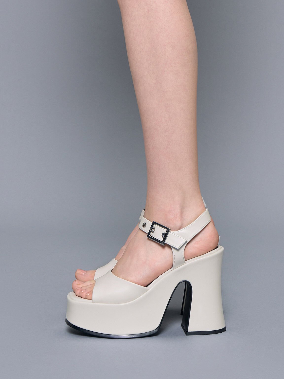 Platform ankle wrap sandals 2025