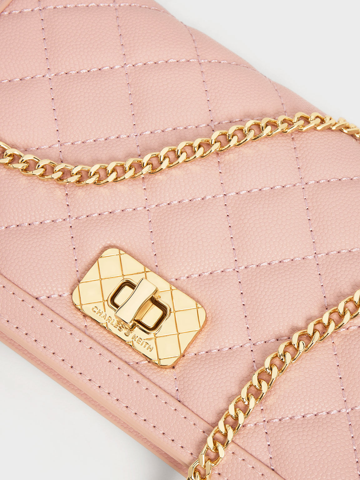 Charles and keith wallet pink top