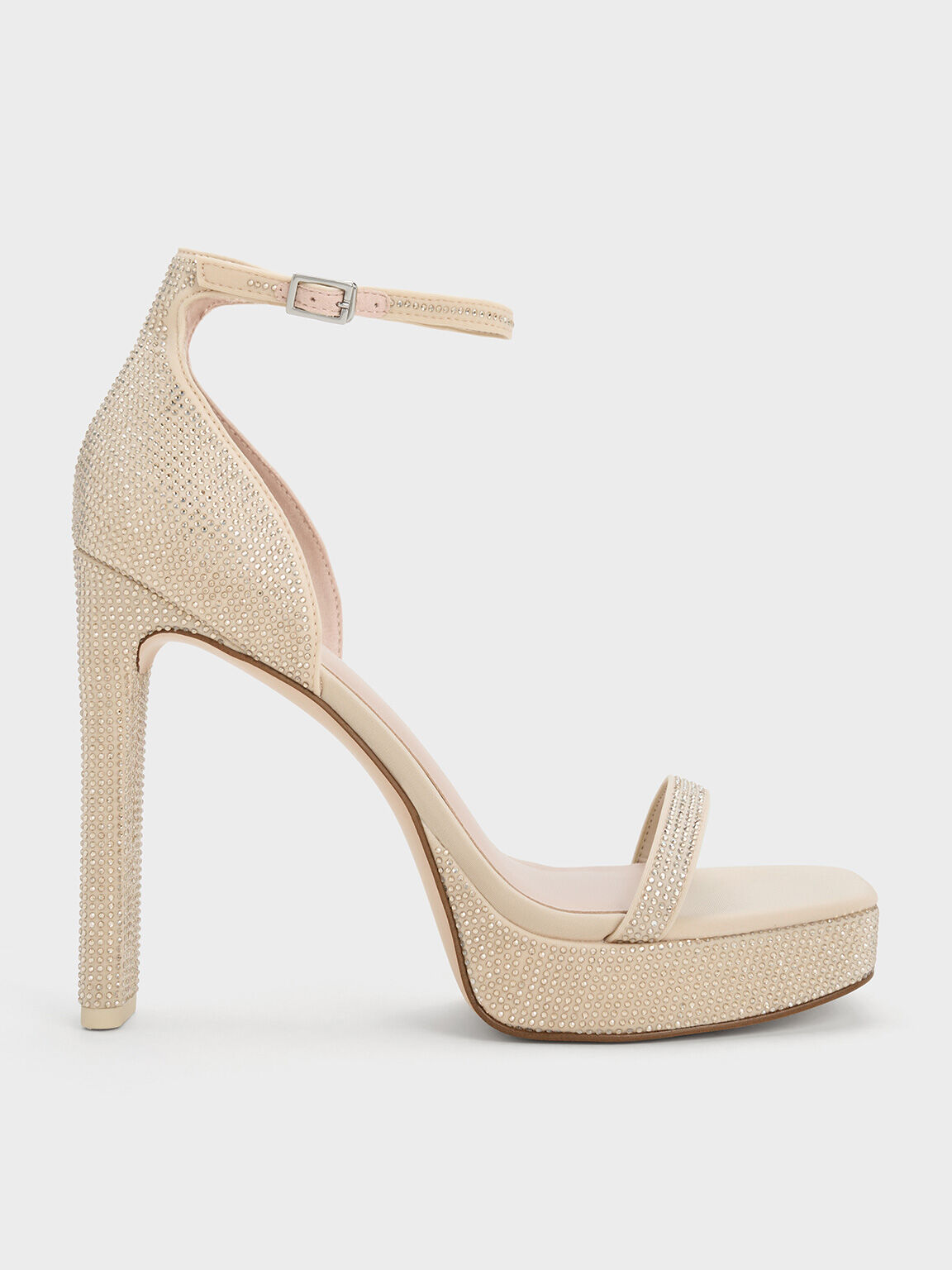 Nude platform cheap sandals