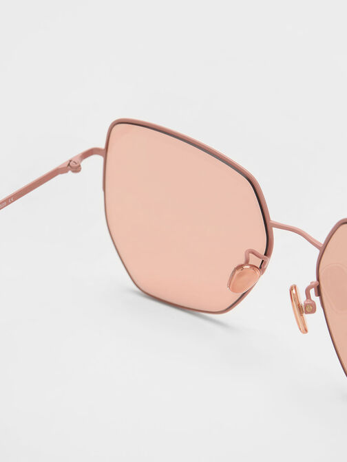 Recycled Acetate Butterfly Sunglasses, Pink, hi-res