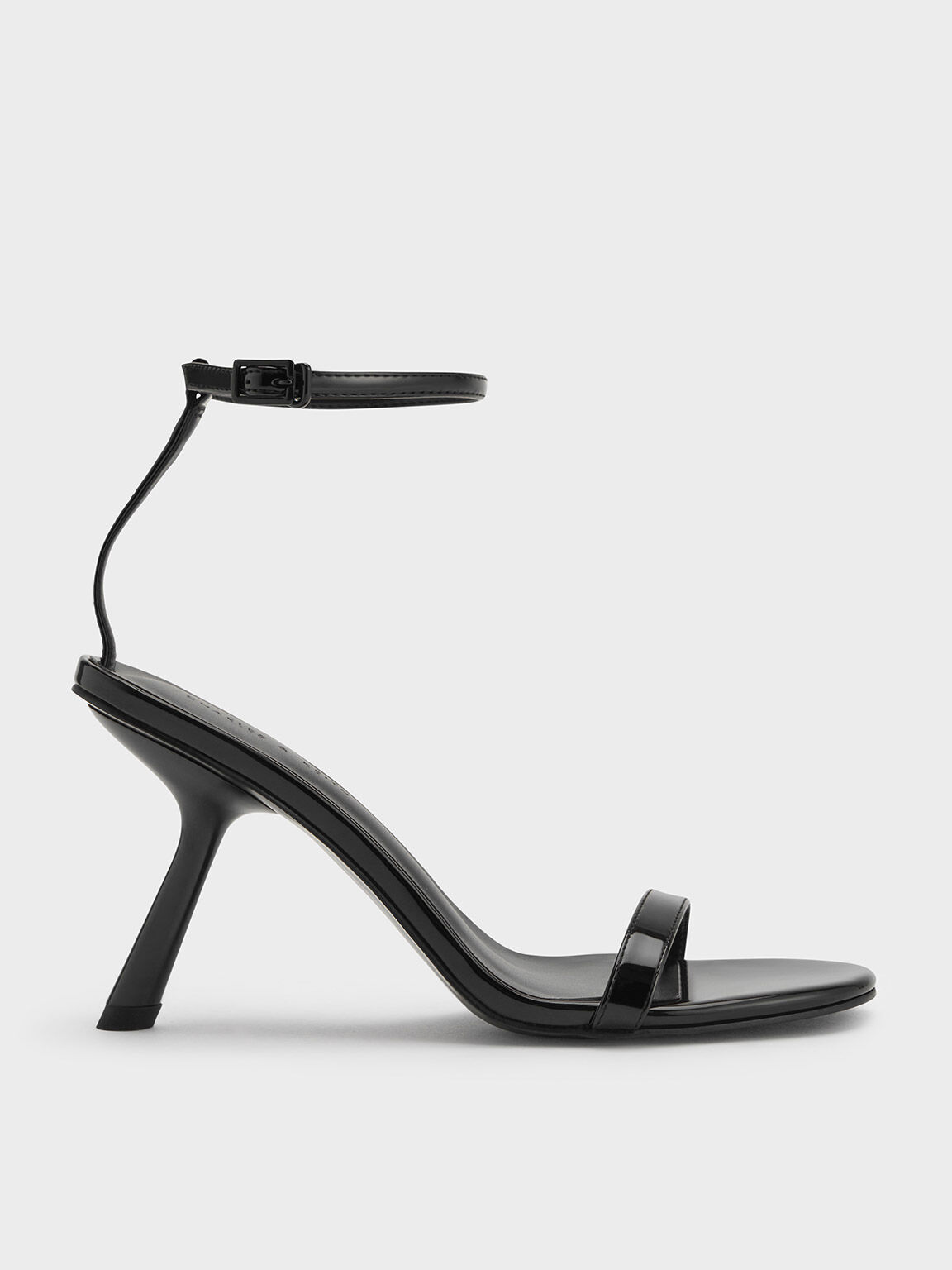 Grey patent shop sandals