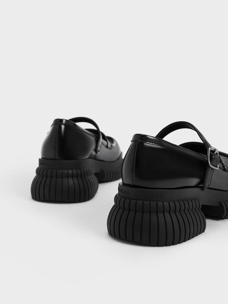 Buckled Mary Jane Loafers, Black, hi-res
