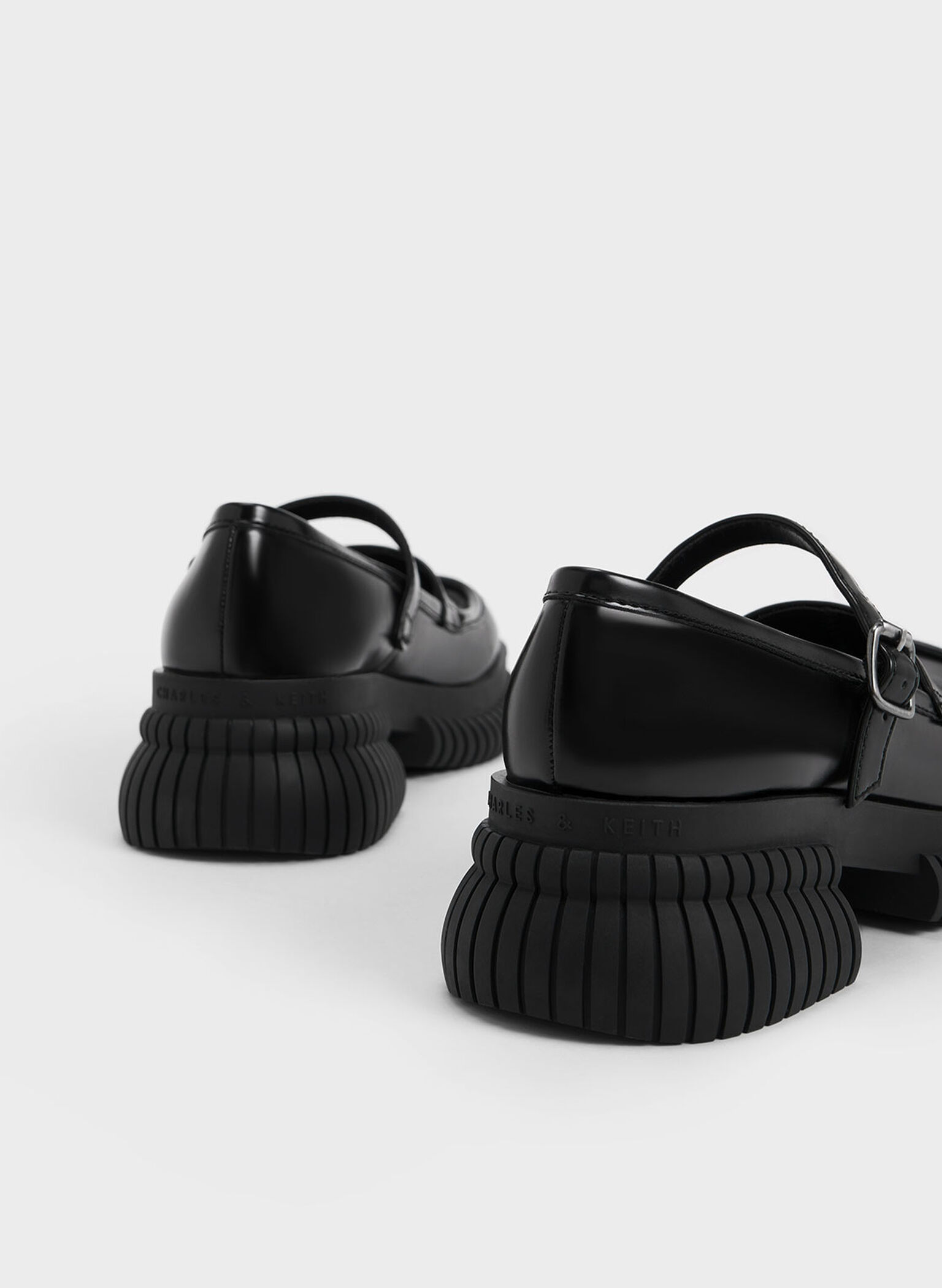 Buckled Mary Jane Loafers, Black, hi-res