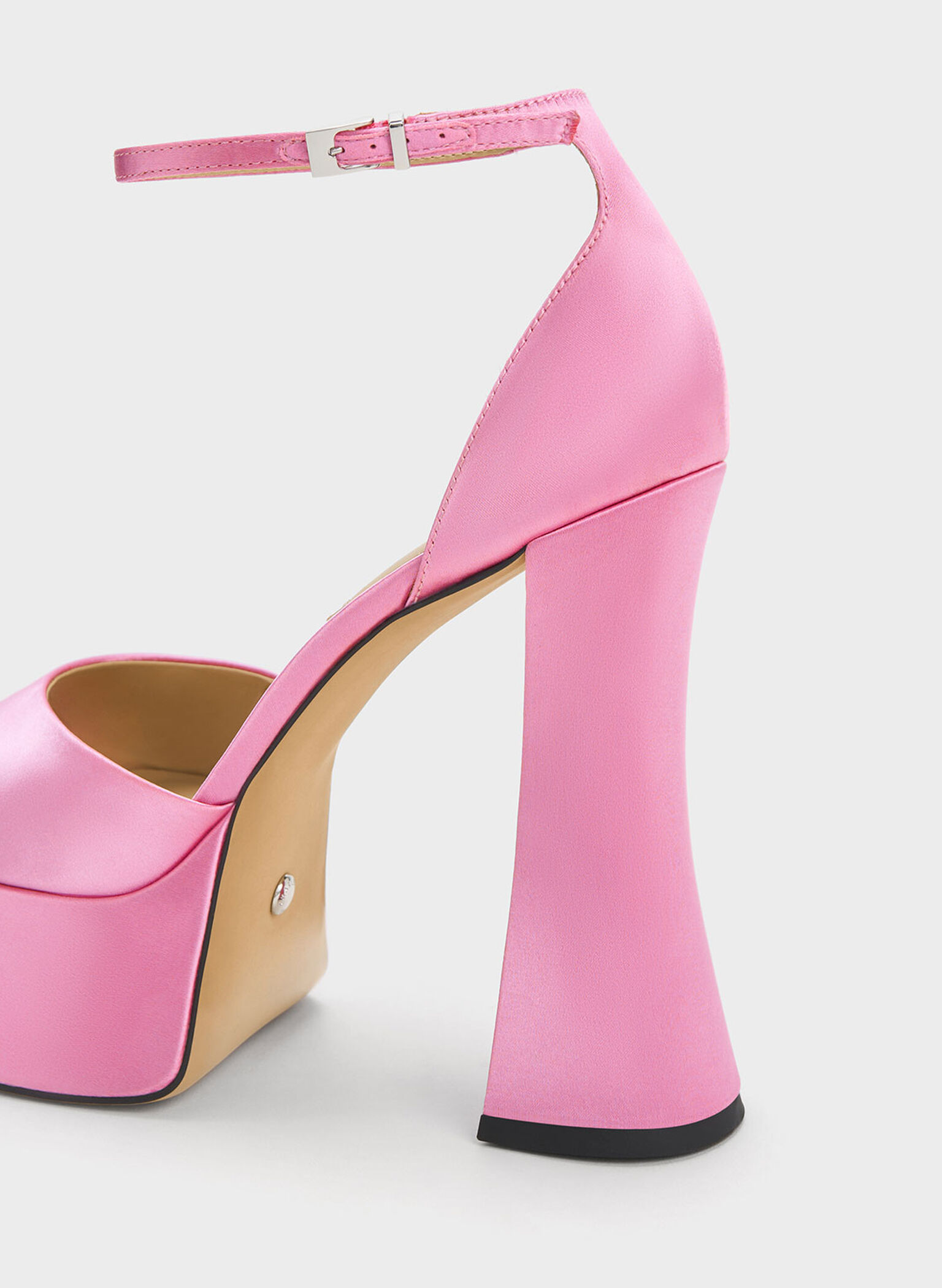 Michelle Recycled Polyester Platform Sandals, Pink, hi-res