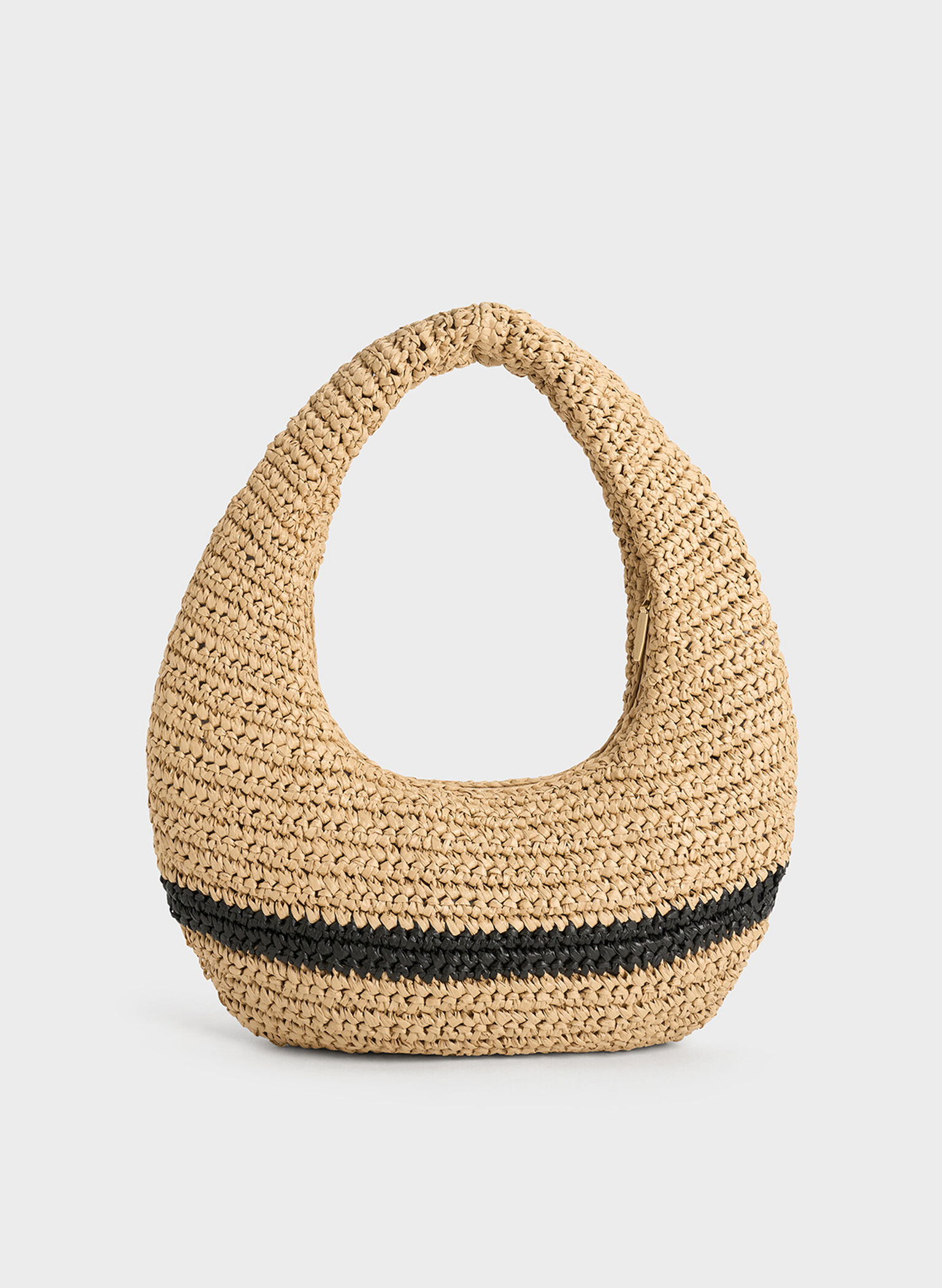 Allegra Knitted Slouchy Hobo Bag, Beige, hi-res