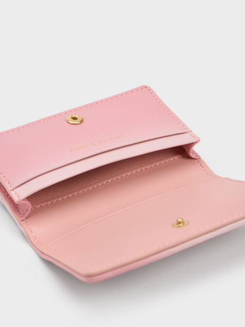 Aldora Ruched Card Holder, Light Pink, hi-res
