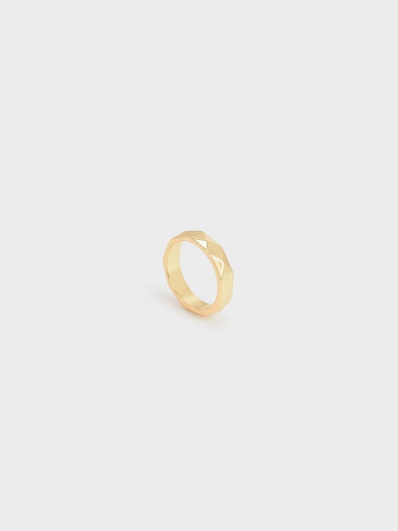 Geometric Ring, Gold, hi-res