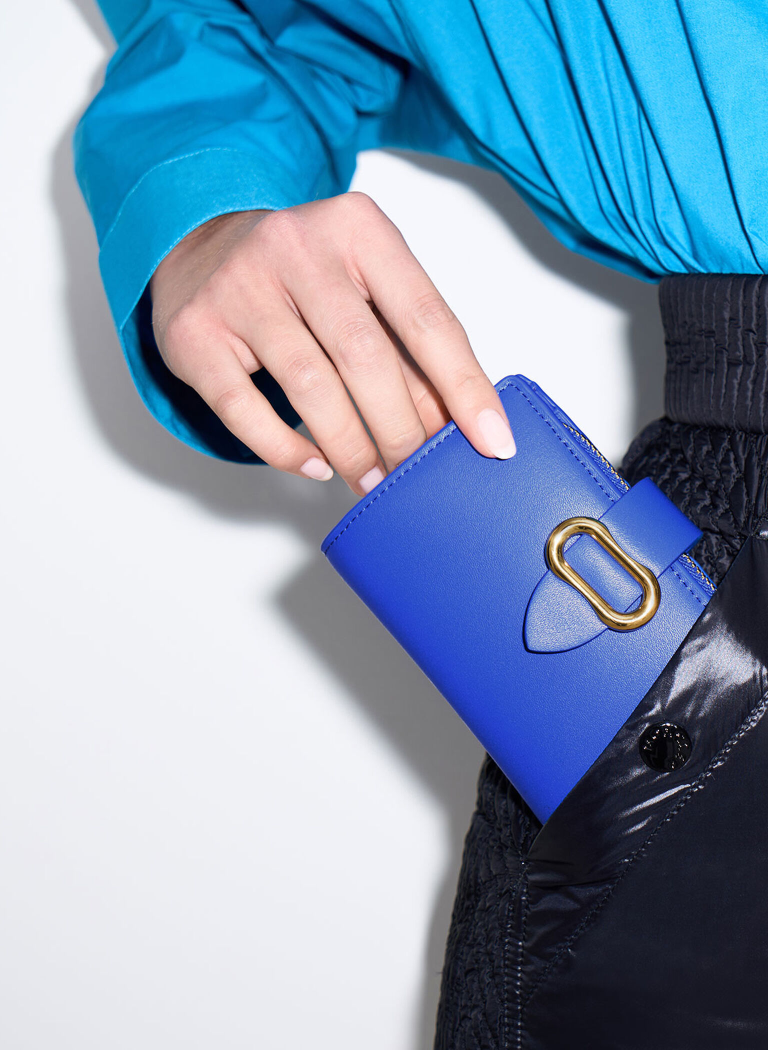 Daki Belted Wallet, Cerulean, hi-res