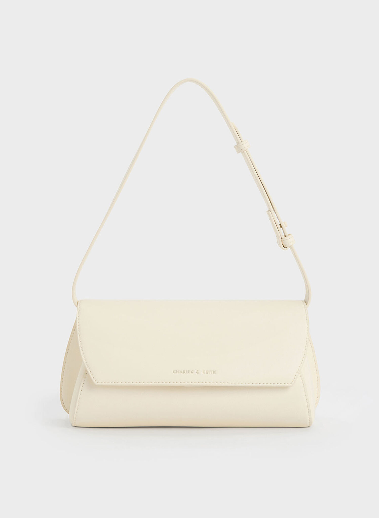 Cassiopeia Front Flap Shoulder Bag, Cream, hi-res