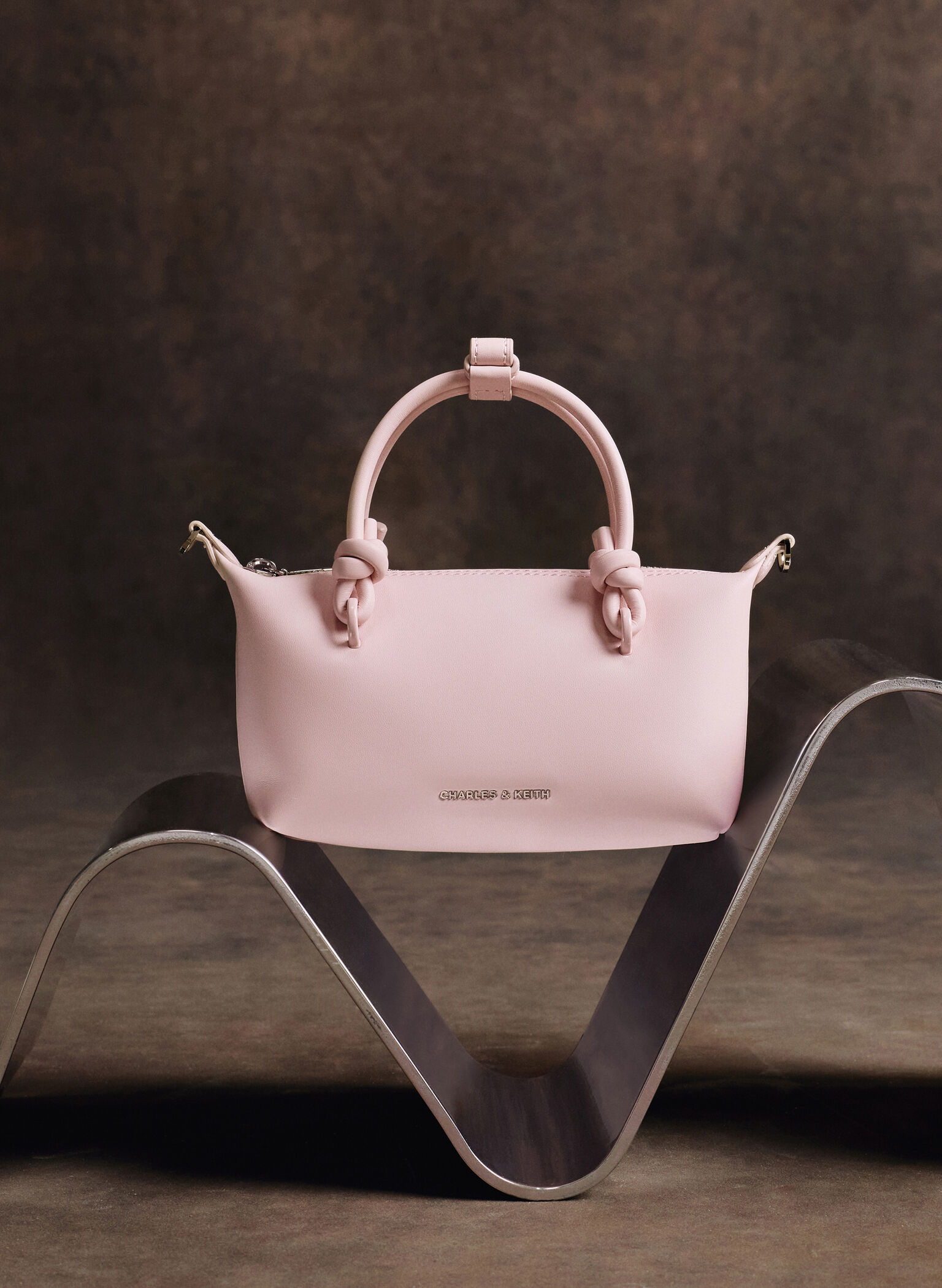Sammie Knotted-Handle Tote Bag, Cotton Candy Pink, hi-res