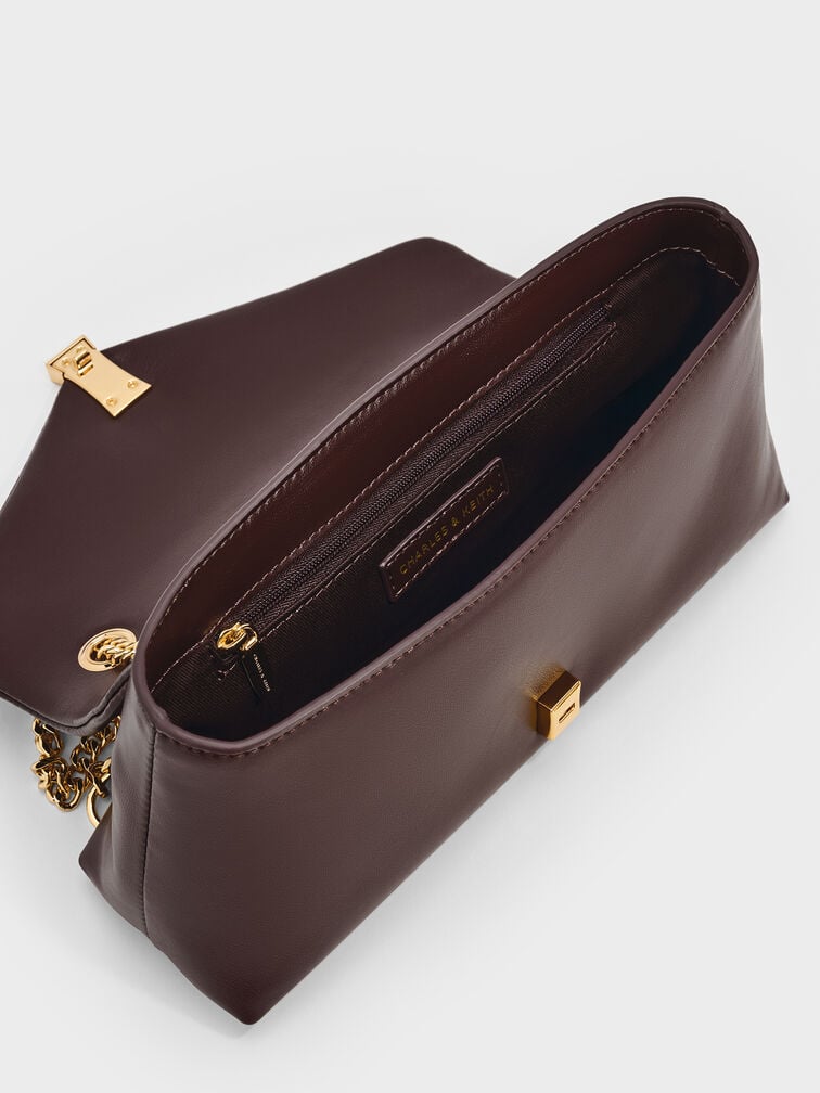 Lilibet Metallic-Accent Chain-Strap Bag, Plum, hi-res