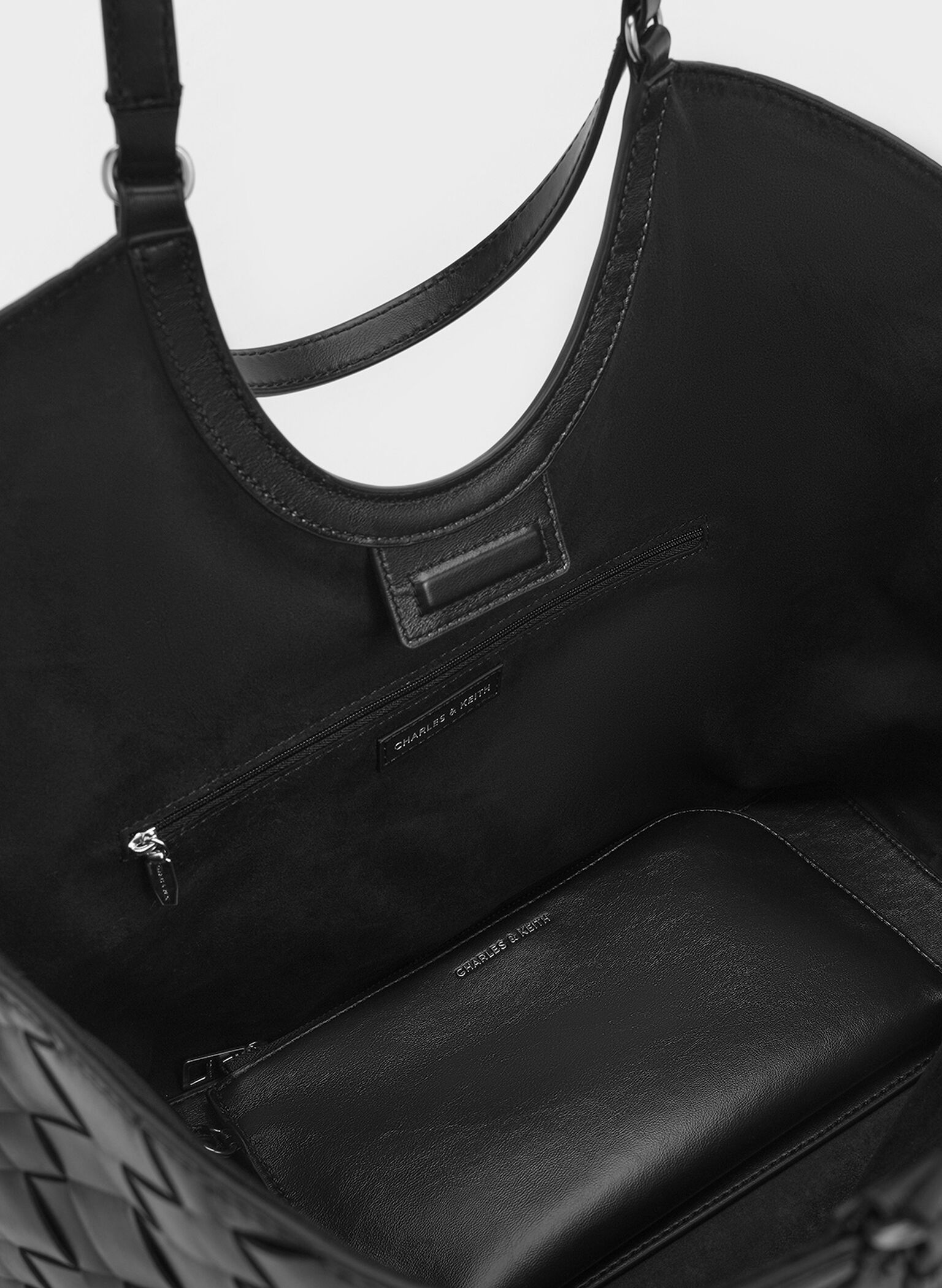 Ivette Woven Tote Bag, Noir, hi-res