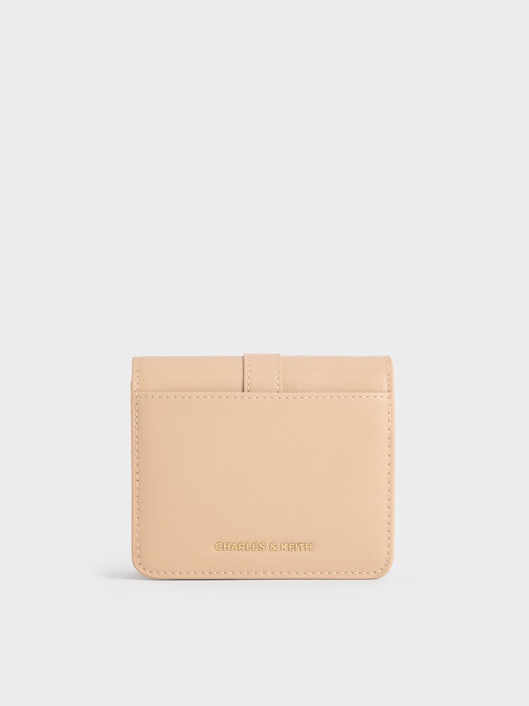 Agatha Chain-Accent Card Holder, Beige, hi-res