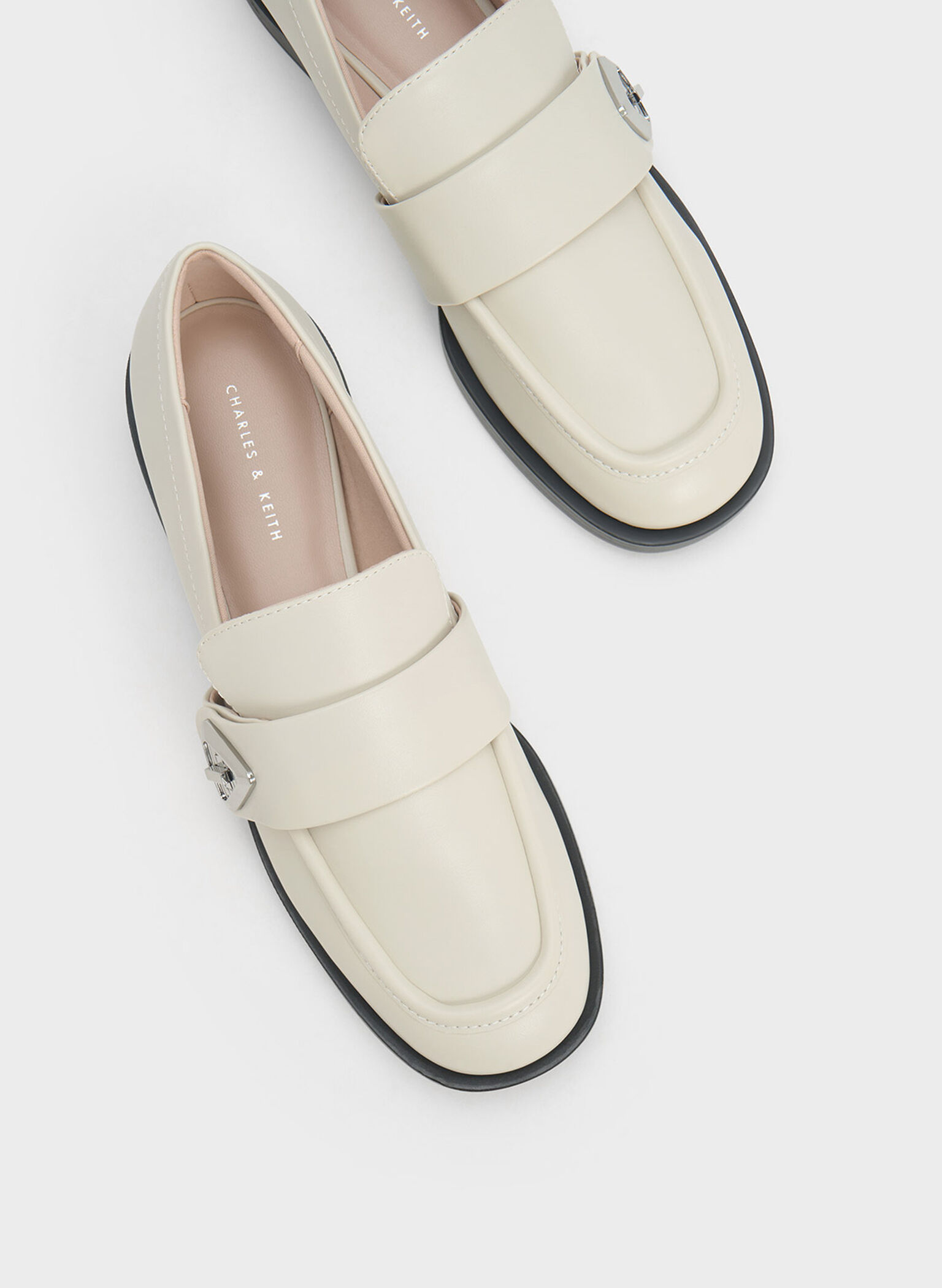 Trice Metallic Accent Loafers, Chalk, hi-res