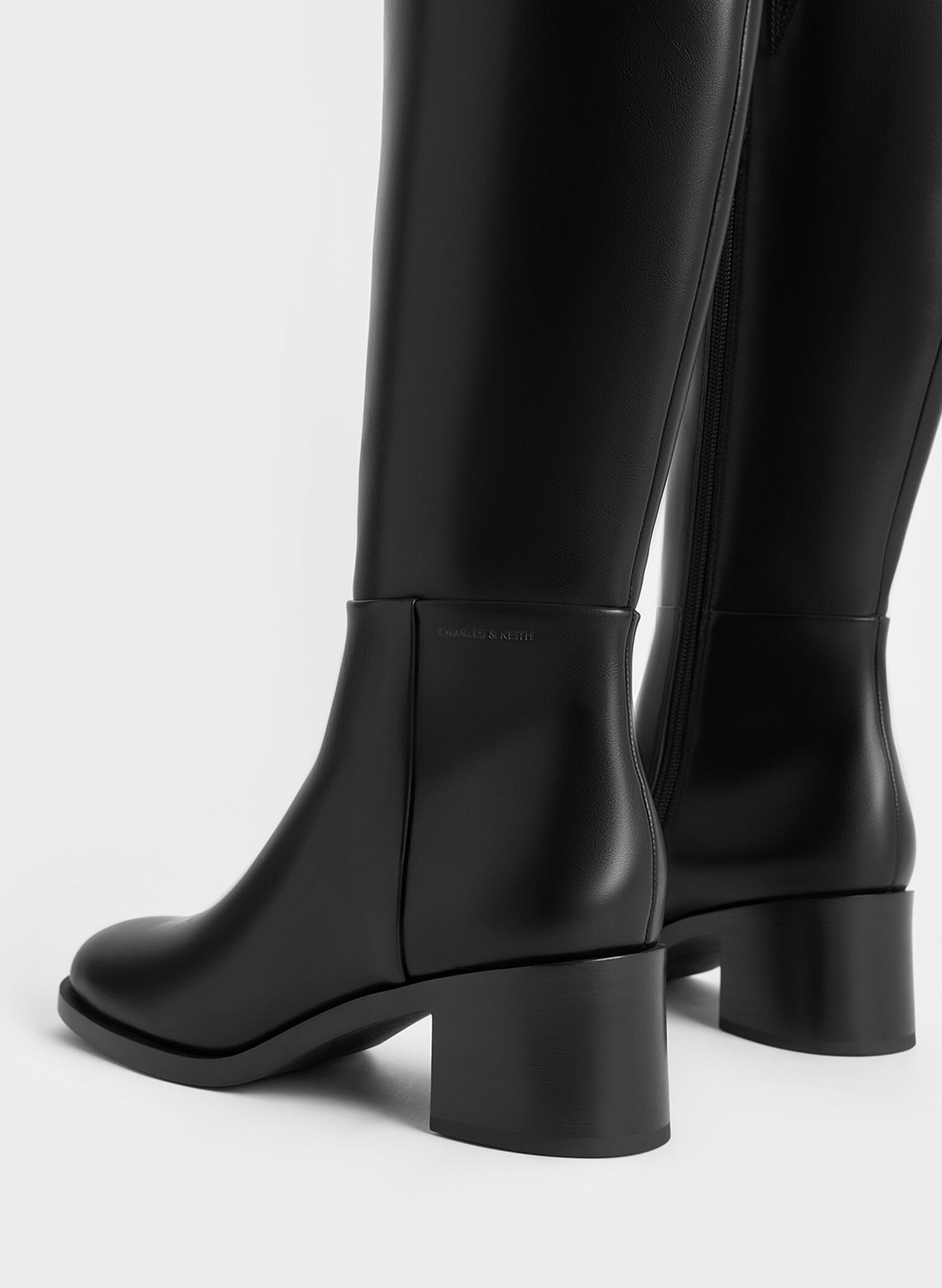 Louise Block-Heel Knee-High Boots, Black, hi-res