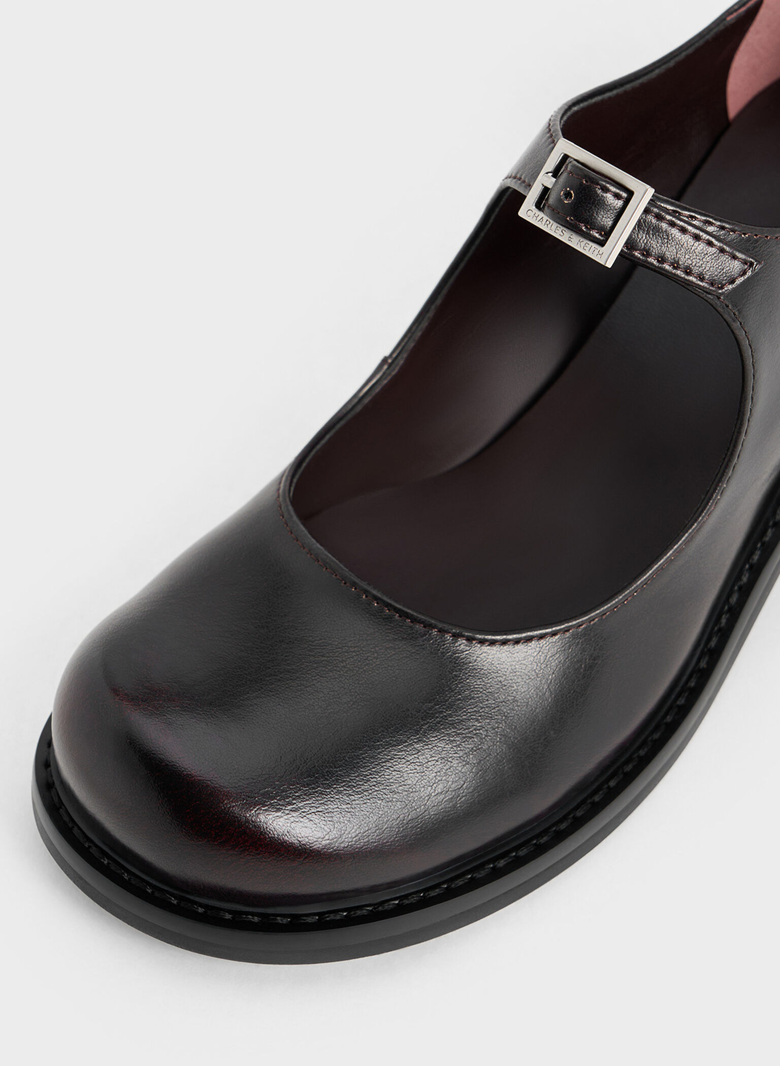 Rooney Buckled Block-Heel Mary Janes, Burgundy, hi-res