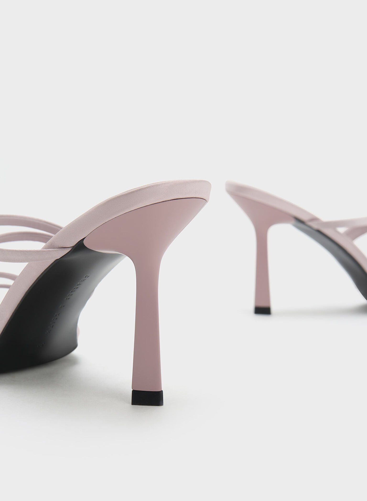 Asymmetric Square-Toe Heeled Mules, Lilac, hi-res