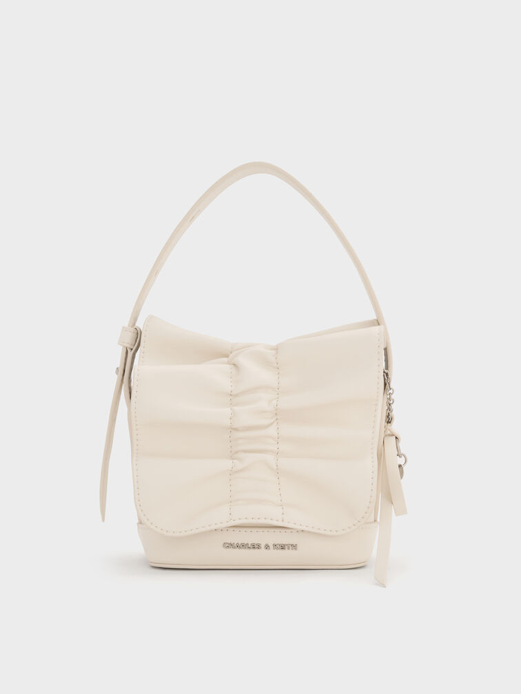 Kadee Ruched Mini Bag, Cream, hi-res