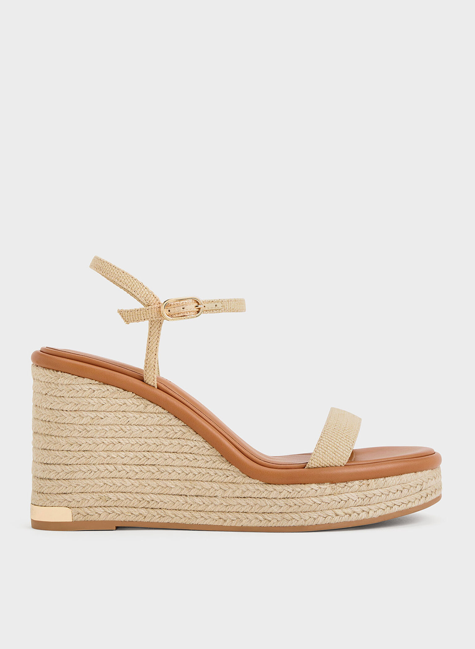 Woven Espadrille Wedges, Sand, hi-res