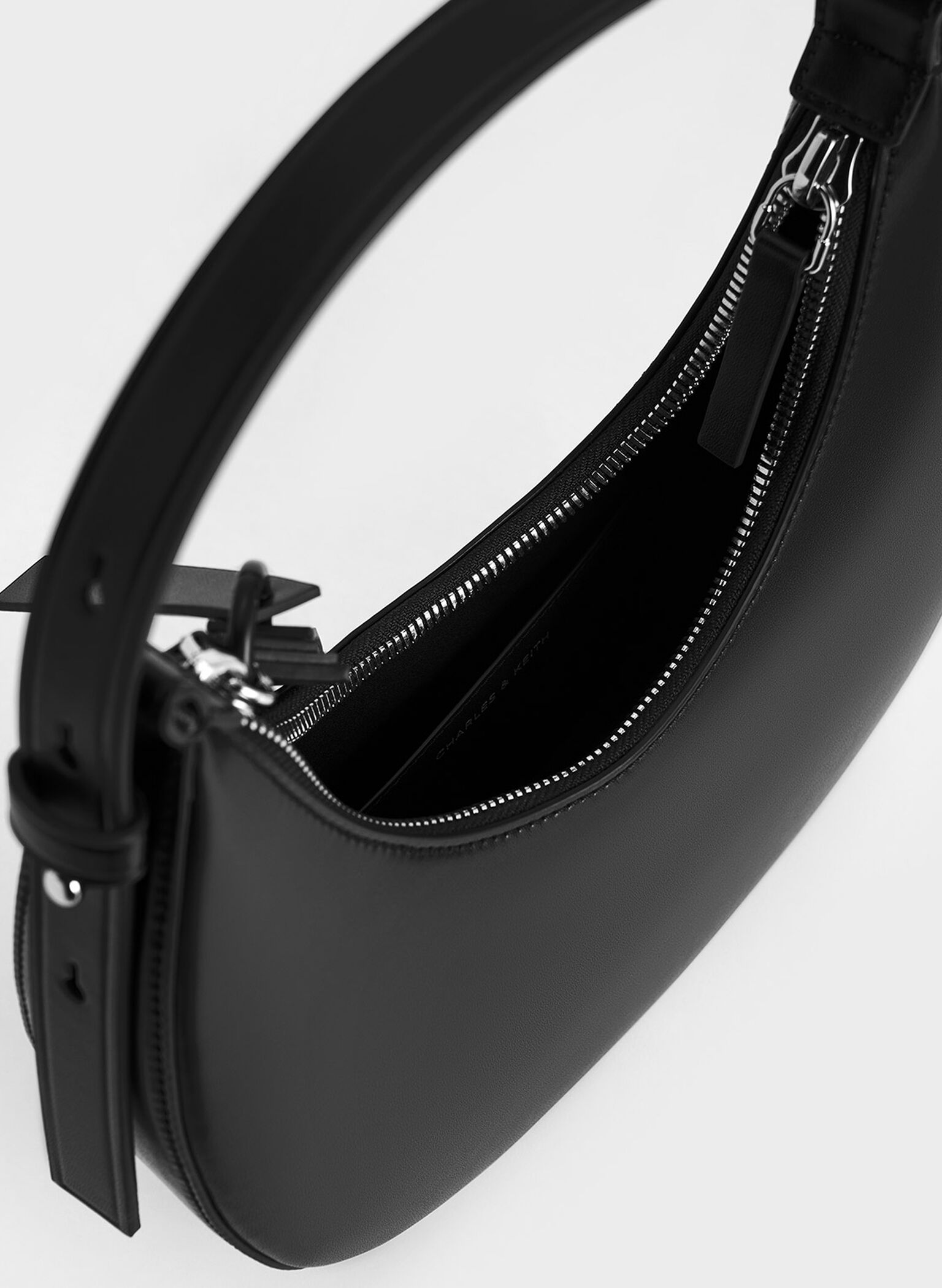 Carey Crescent Hobo Bag, Noir, hi-res