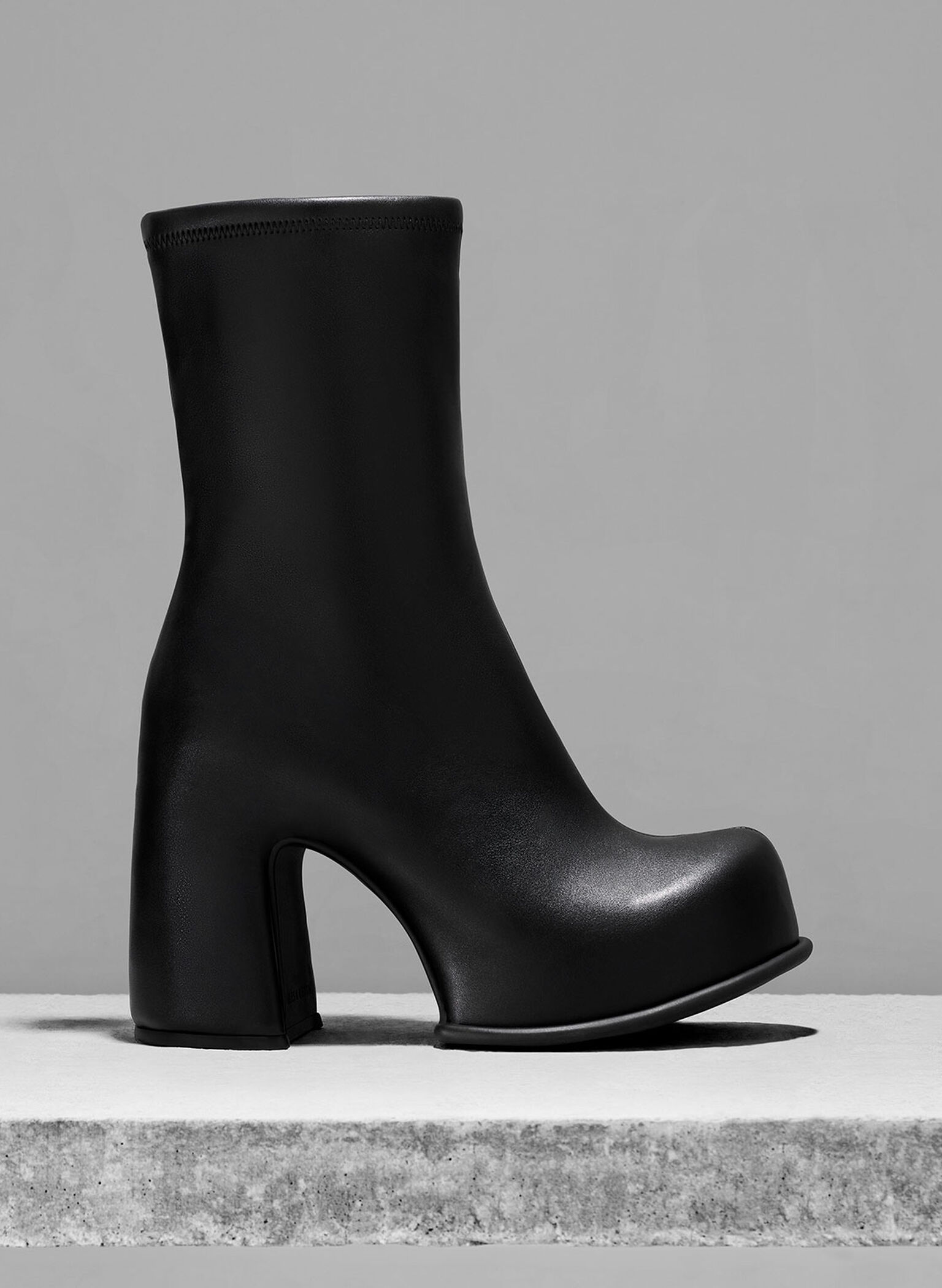 Pixie Platform Ankle Boots, Black, hi-res