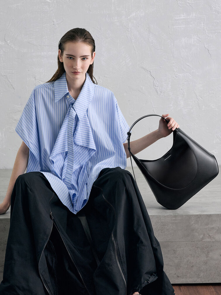 Sigrid Hobo Bag, Noir, hi-res