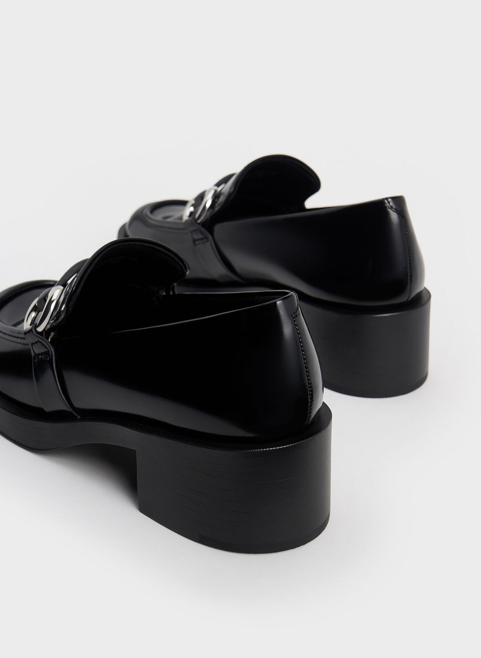 Catelaya Metallic Accent Loafer Pumps, Black Box, hi-res