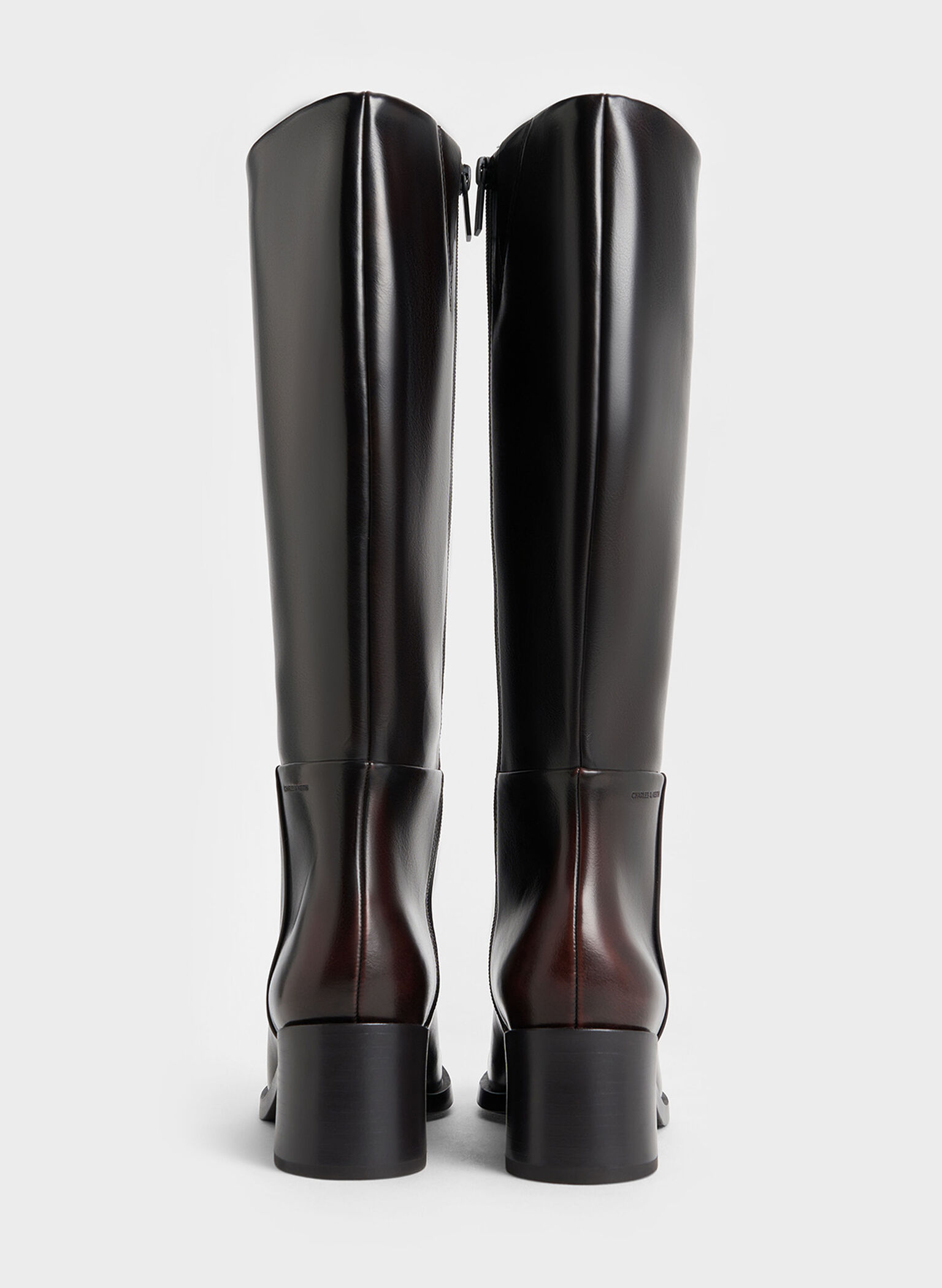 Louise Block-Heel Knee-High Boots, Dark Brown, hi-res