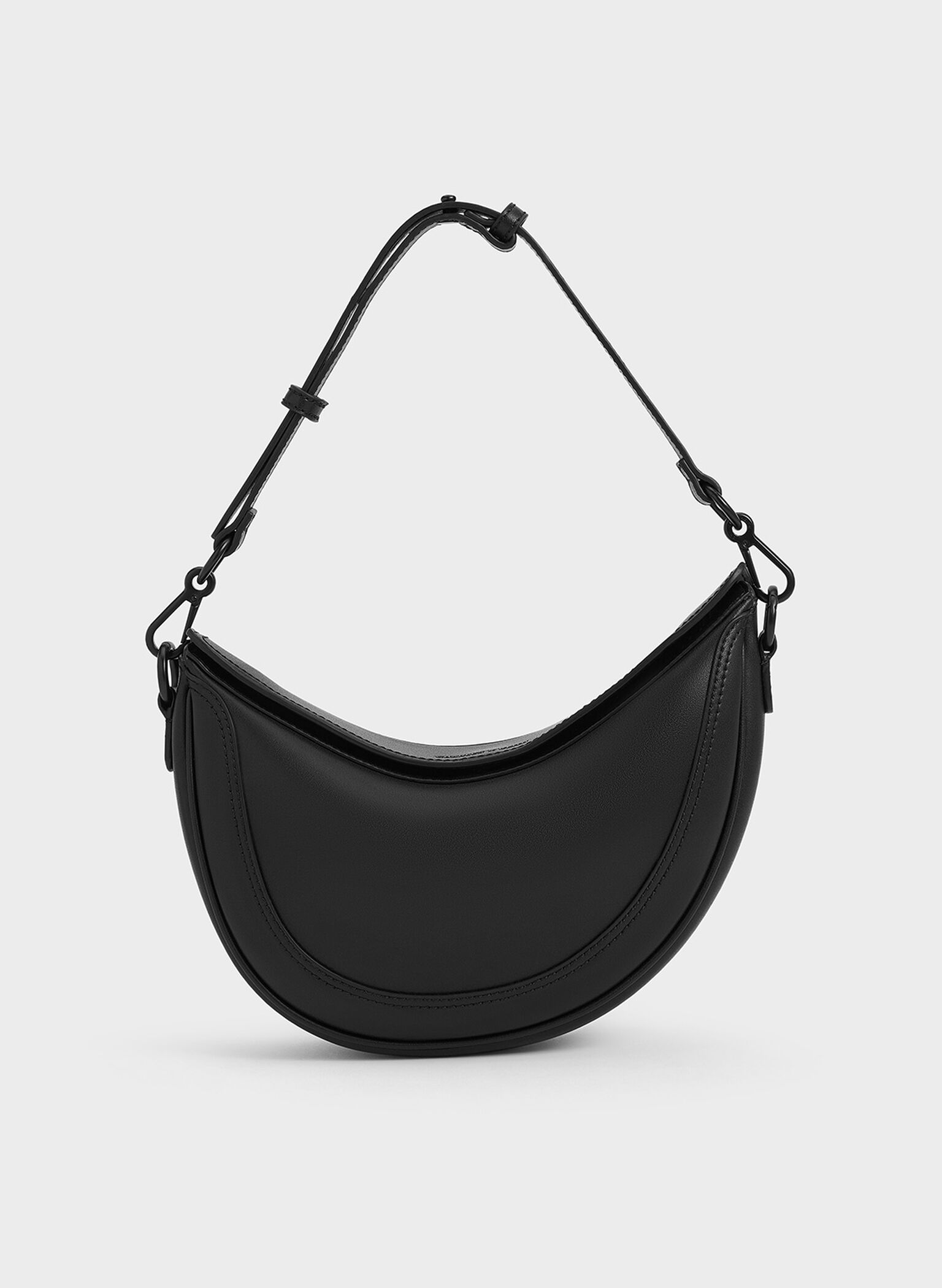Asymmetrical Saddle Bag, Jet Black, hi-res