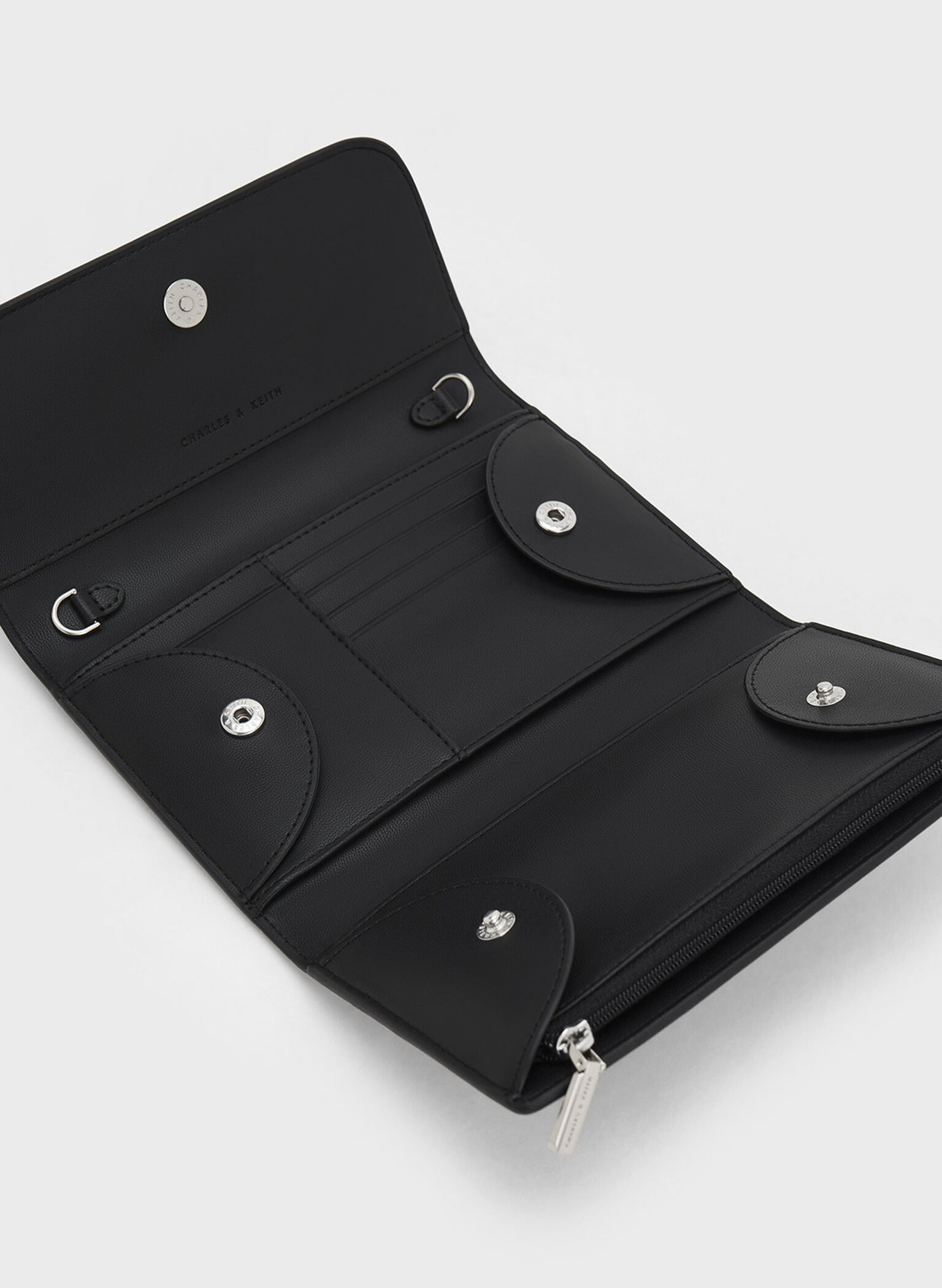 Octavia Front Flap Long Wallet, Noir, hi-res