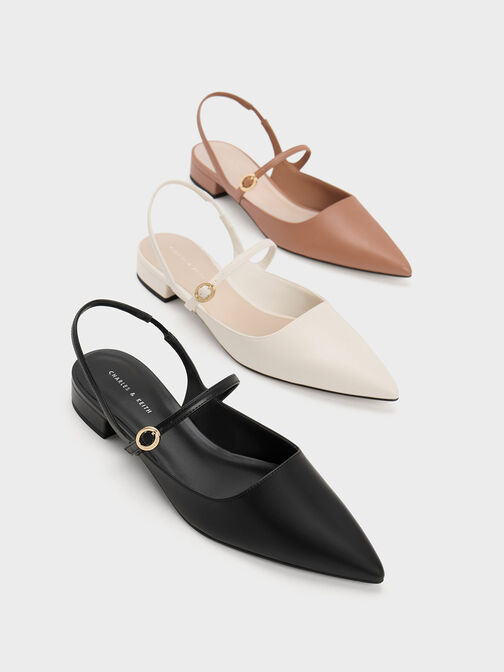 Roxane Slingback Mary Jane Flats, Chalk, hi-res