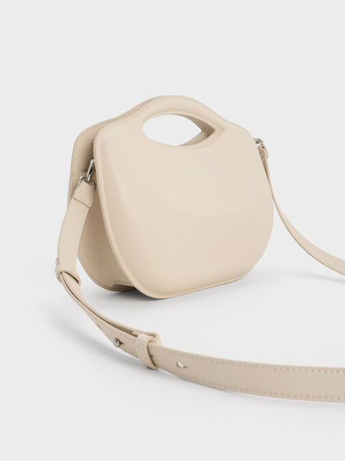 Cocoon Curved Handle Bag, Beige, hi-res