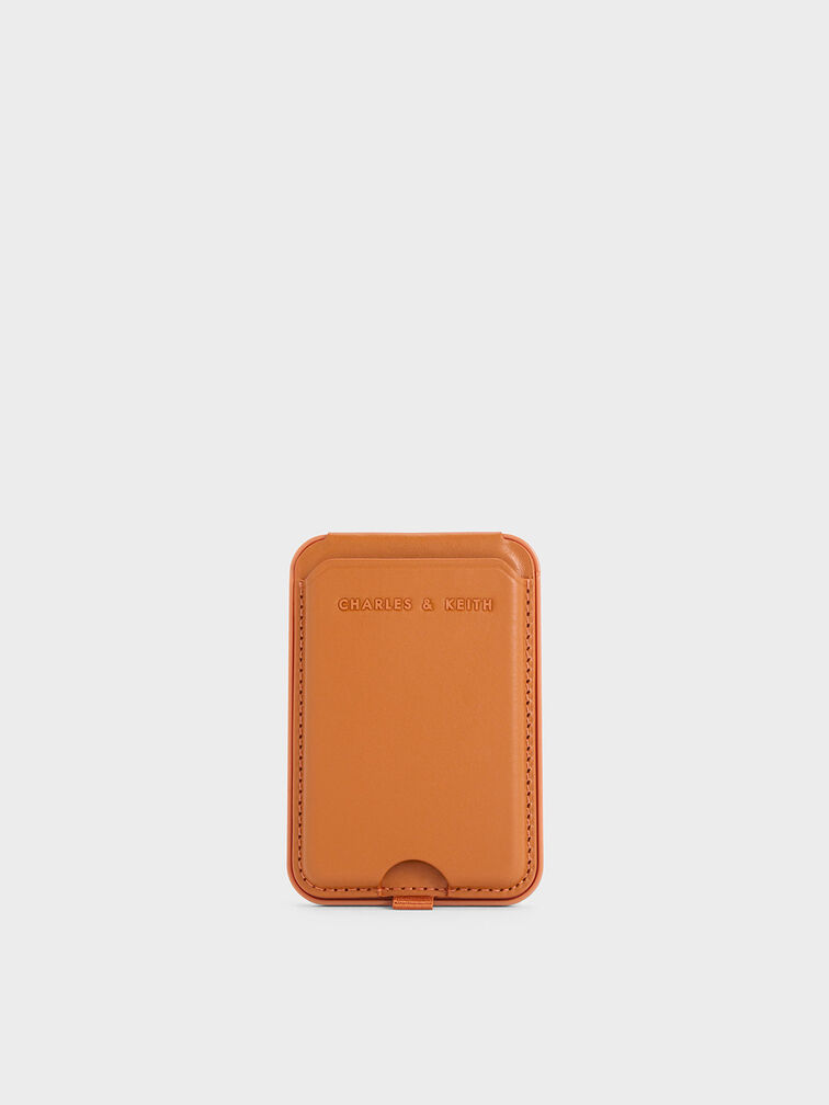 Chocolate Cyrus Leather Bi-Fold Card Holder - CHARLES & KEITH UK