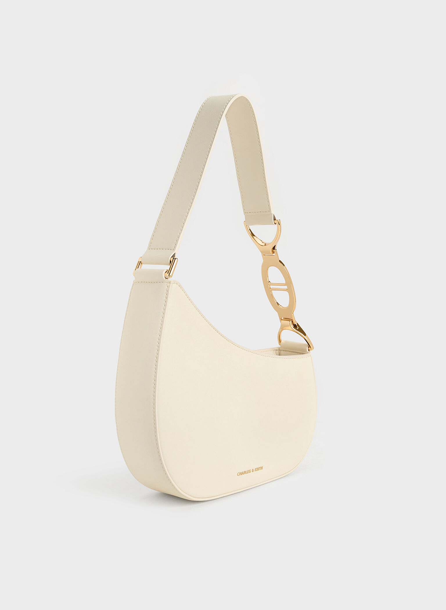 Asymmetrical Shoulder Bag, Cream, hi-res