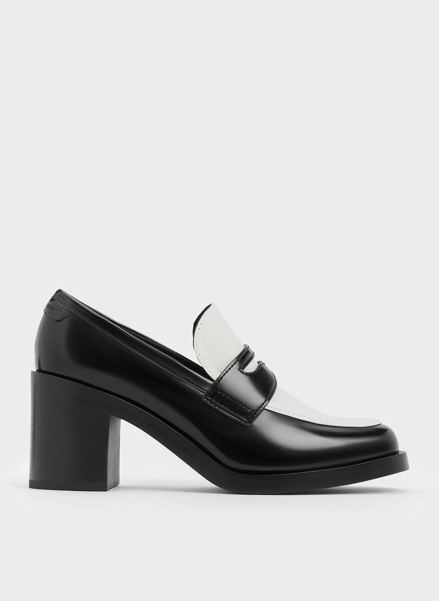 Penny Loafer Block-Heel Pumps, Multi, hi-res