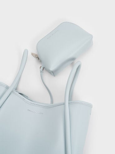 Mini Lyla Tubular Tote Bag, Sea Salt Blue, hi-res