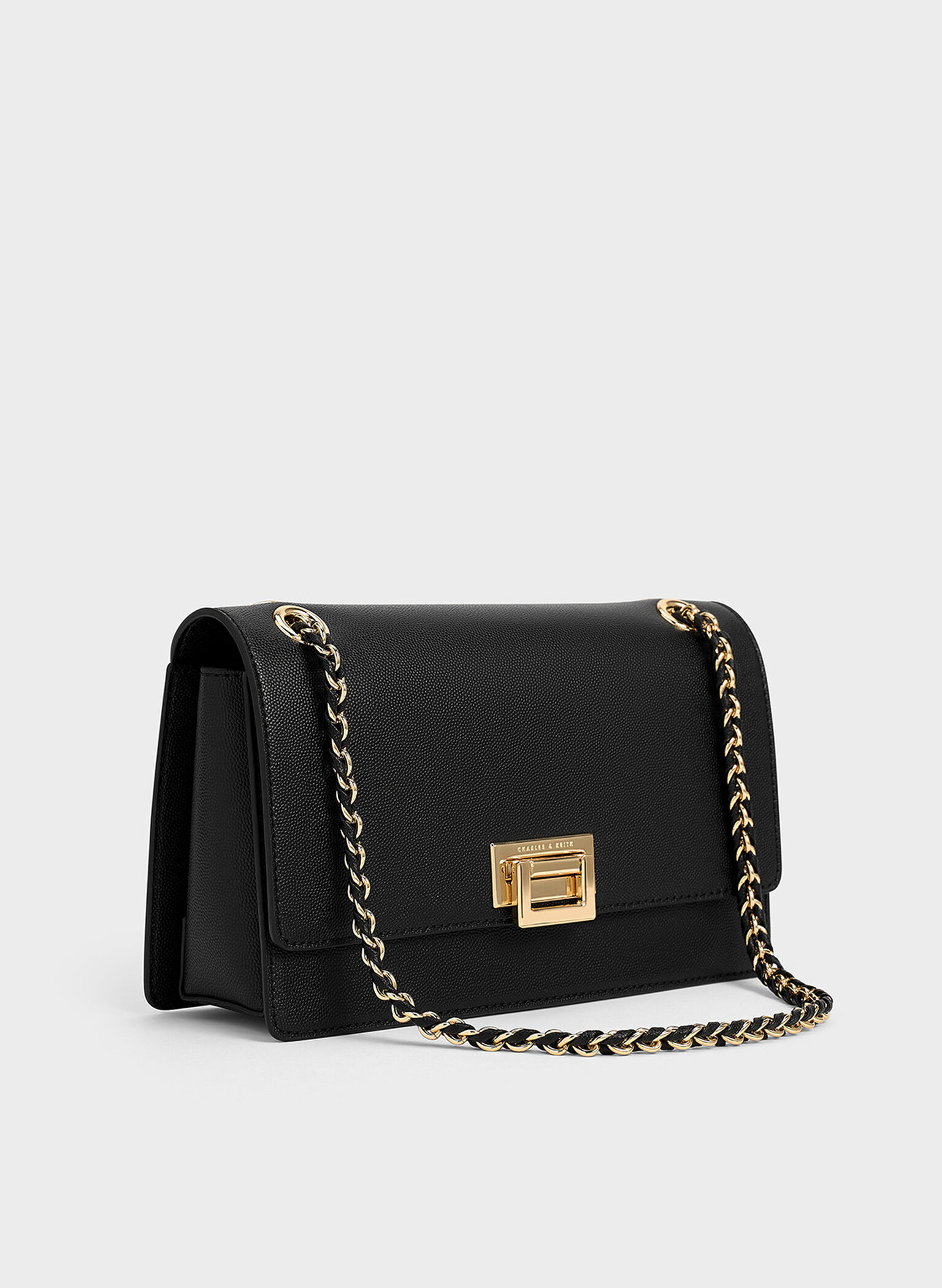 Everline Braided-Strap Shoulder Bag, Black, hi-res