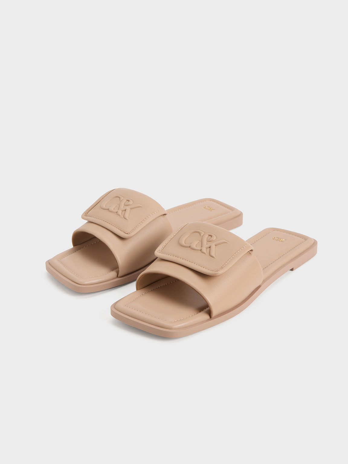 Nude hotsell slide sandals