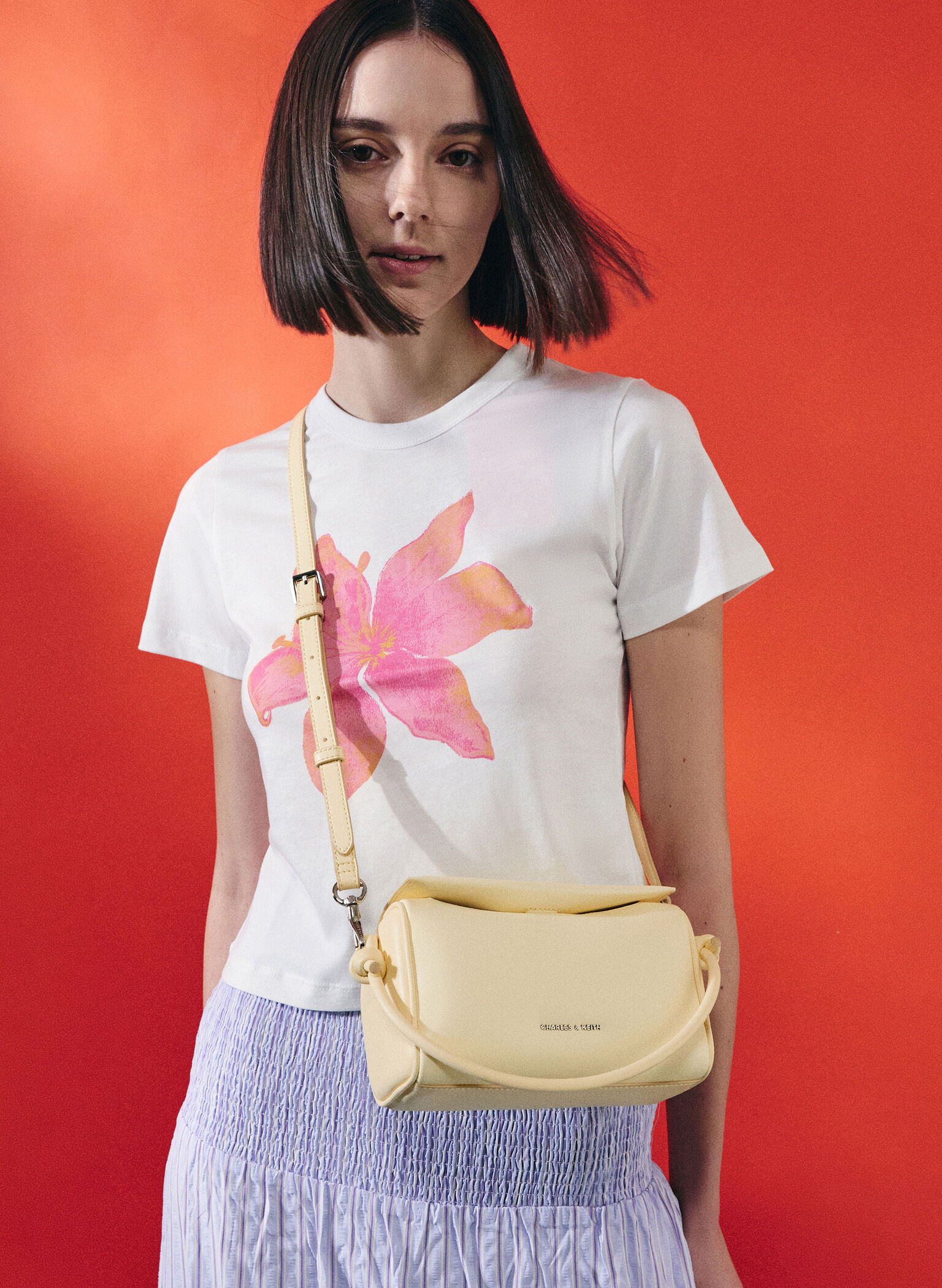 Sammie Knotted-Handle Boxy Bag, Butter Yellow, hi-res