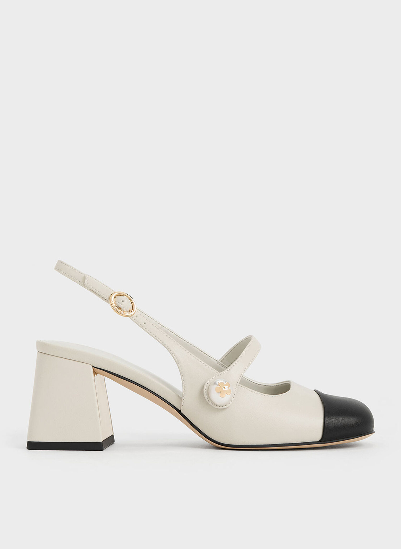 Aeryn Pearl-Embellished Slingback Pumps, Chalk, hi-res