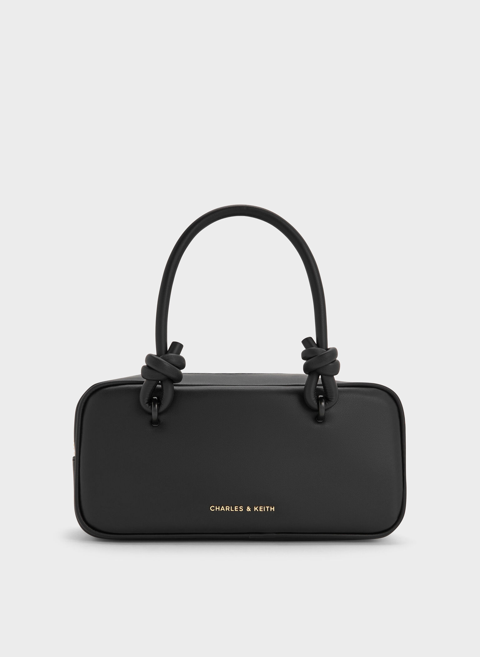 Sammie Knotted-Handle Elongated Bag, Black, hi-res
