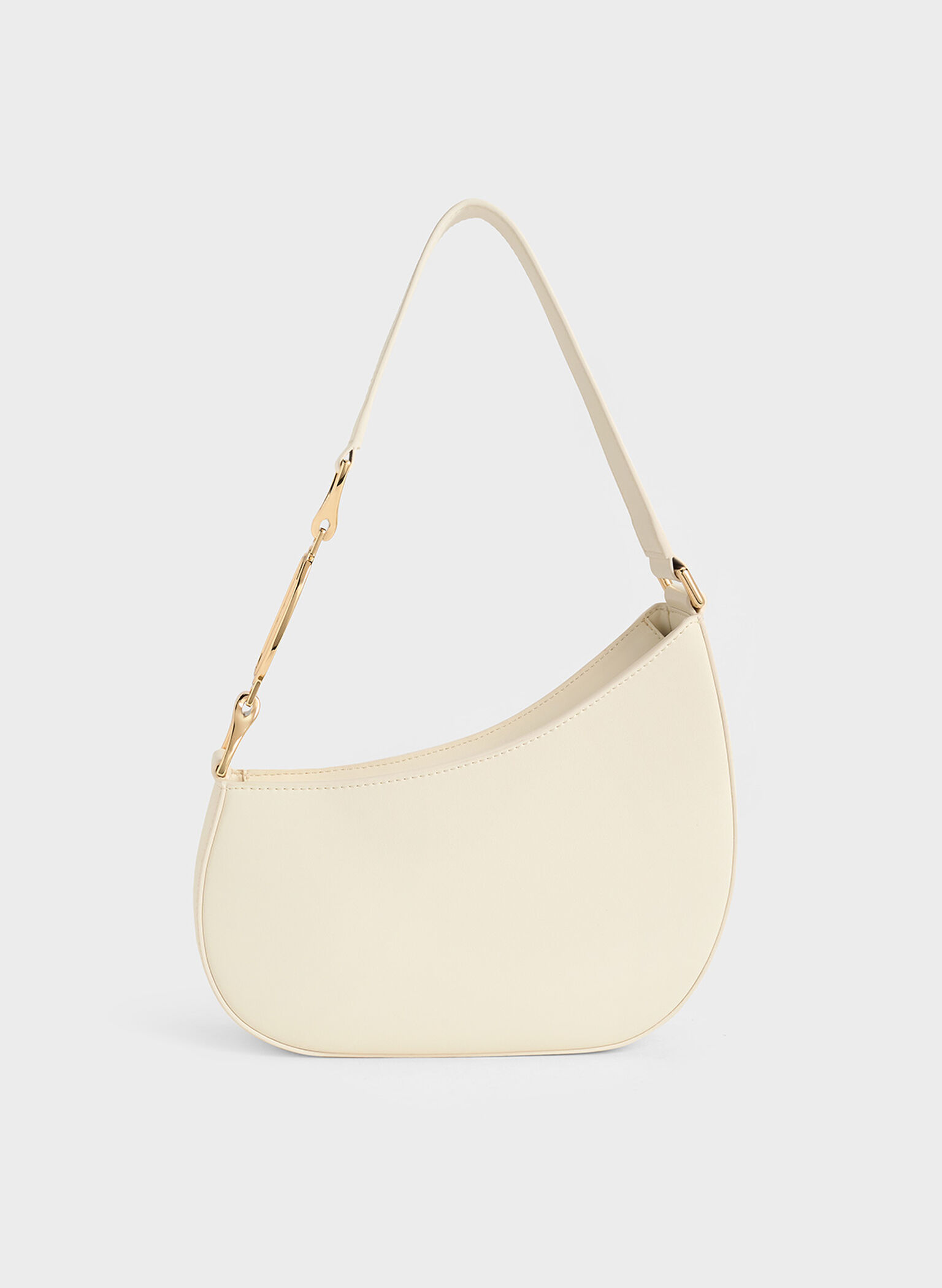 Asymmetrical Shoulder Bag, Cream, hi-res