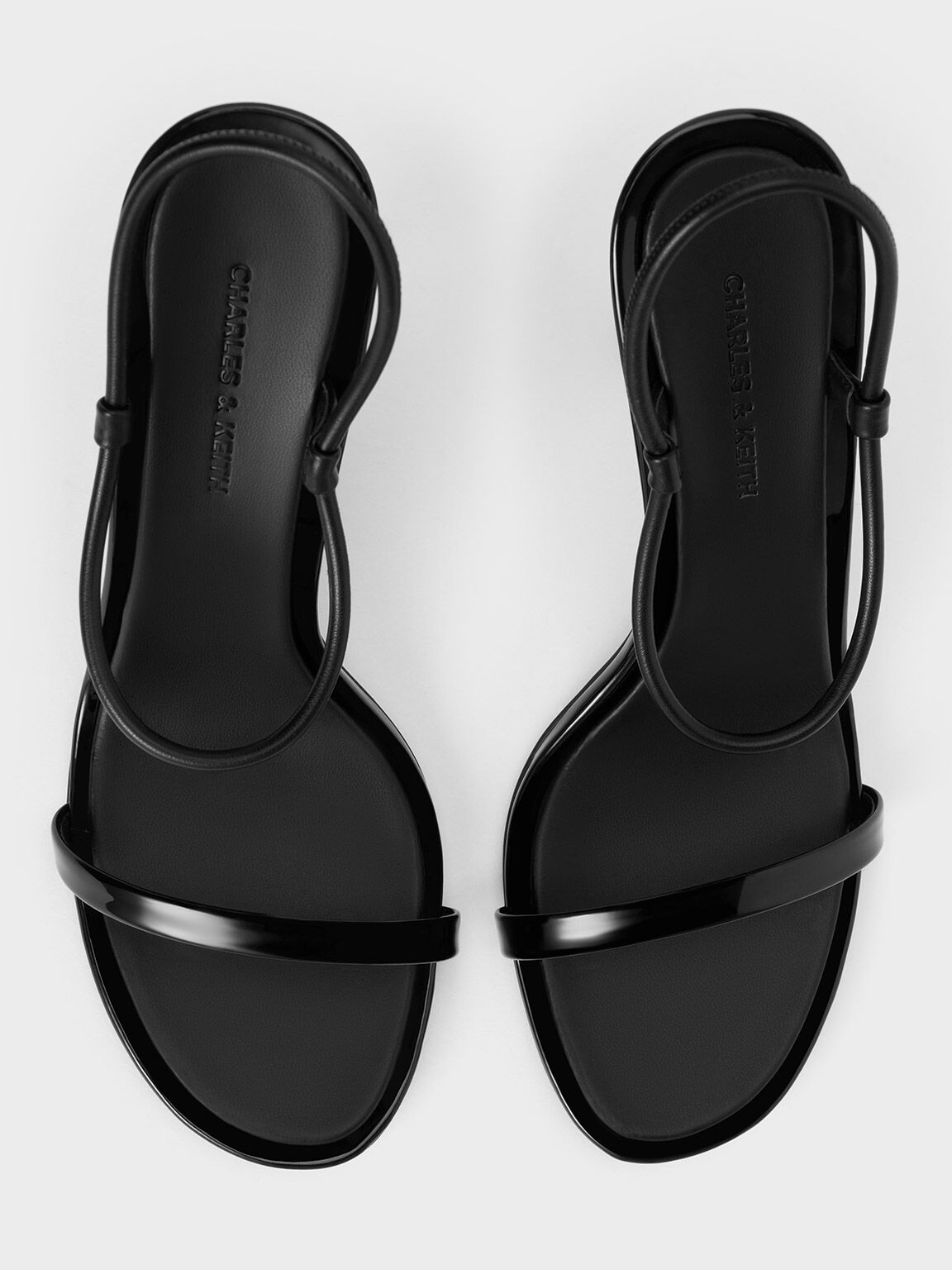 Black stilettos with ankle strap on sale